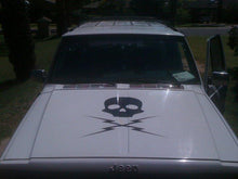 Load image into Gallery viewer, 2&#39; X 2&#39; Death Proof Skull and Bolts Vinyl Decal Car / Wall - Pillbox Designs
