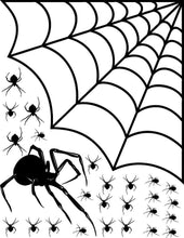 Load image into Gallery viewer, Arachnophobia Family of Spiders Spooky Decor Vinyl Wall Art Pack - Pillbox Designs
