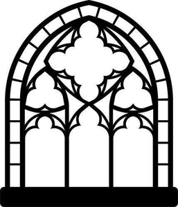 Gothic Church Window Vinyl Wall Decal - Pillbox Designs