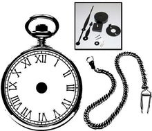 Load image into Gallery viewer, Large Steampunk Pocket Watch Vinyl Wall Art &amp; Clock Kit - Pillbox Designs
