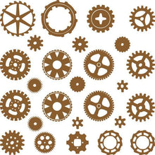 Load image into Gallery viewer, SteamPunk Gears &amp; Cogs Die Cute Decals - Pillbox Designs
