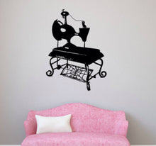 Load image into Gallery viewer, Sally&#39;s Vintage Sewing Machine Vinyl Wall Decal - Pillbox Designs
