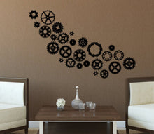 Load image into Gallery viewer, SteamPunk Gears &amp; Cogs Vinyl Wall Decal Pack - Pillbox Designs
