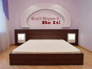 Don't Dream It, Be It. Rocky Horror Movie Quote Vinyl Wall Decal - Pillbox Designs