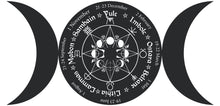 Load image into Gallery viewer, Pagan Wheel of the Year - Triple Goddess Vinyl Wall Art &amp; Clock Kit
