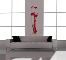 Load image into Gallery viewer, Back Seam Stockings and High Heels Vinyl Wall Decal - Pillbox Designs
