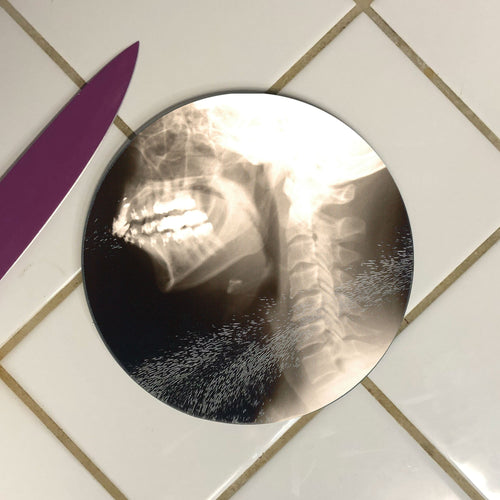 X-Ray Head and neck Glass Cutting Board - Pillbox Designs