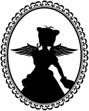 Load image into Gallery viewer, Fairy in a Cameo Vinyl Wall Decal - Pillbox Designs
