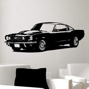 1965 Ford Mustang Muscle Car/Vinyl Wall - Pillbox Designs