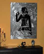 Load image into Gallery viewer, Neko Steampunk GasMask Girl in Corset Vinyl Wall - Pillbox Designs
