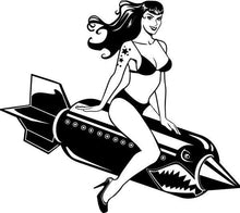 Load image into Gallery viewer, Bomber Betty Vinyl Wall Decal - Pillbox Designs
