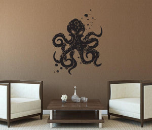 Angry Octopus Vinyl Wall Decal - Pillbox Designs