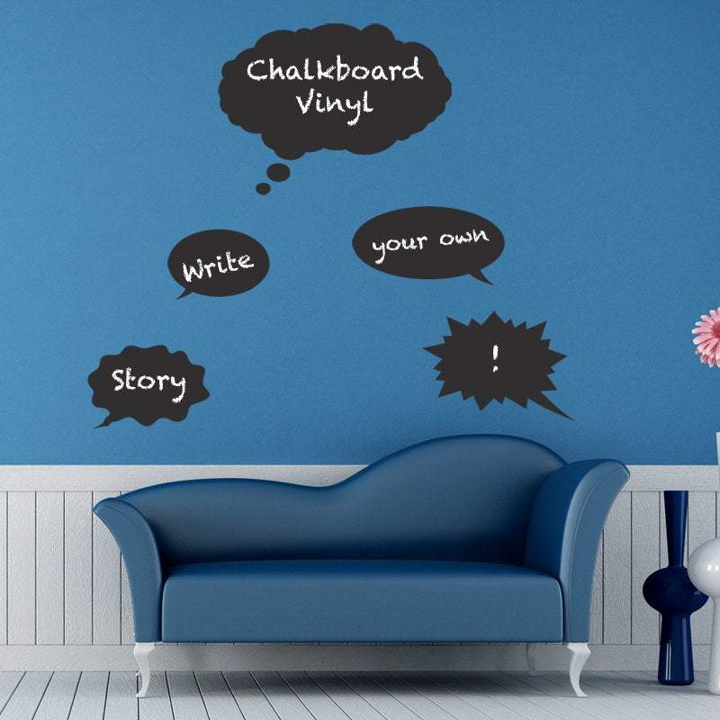 Thought Bubble Chalkboard Vinyl Wall Decals. - Pillbox Designs