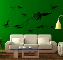 Load image into Gallery viewer, Giant Squid Pack Vinyl Wall Decal - Pillbox Designs
