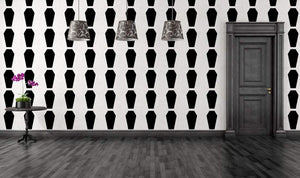 Coffin Stripes Gothic Wallpaper Vinyl Decals - Pillbox Designs