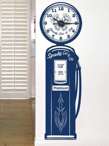 Gas Pump Clock Kit & Vinyl Wall Art - Custom Wording Available - Pillbox Designs