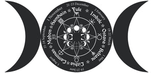 Pagan Wheel of the Year - Triple Goddess Vinyl Wall Art & Clock Kit